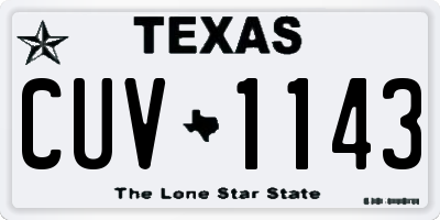 TX license plate CUV1143