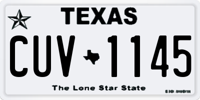 TX license plate CUV1145