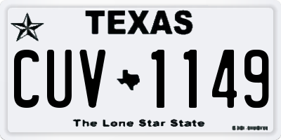 TX license plate CUV1149