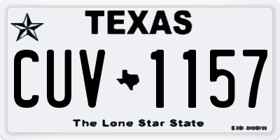 TX license plate CUV1157