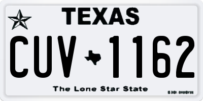 TX license plate CUV1162