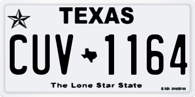 TX license plate CUV1164