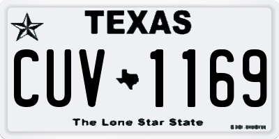 TX license plate CUV1169
