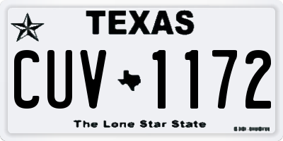 TX license plate CUV1172