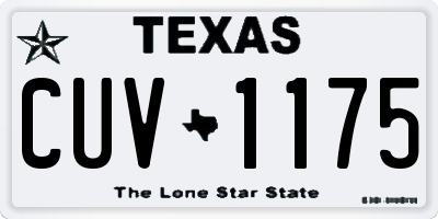 TX license plate CUV1175