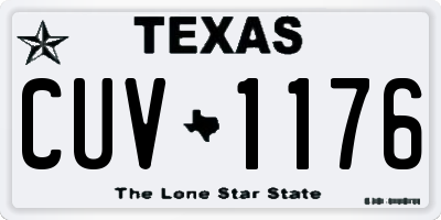 TX license plate CUV1176