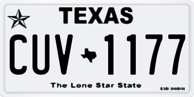 TX license plate CUV1177