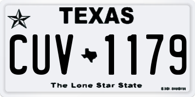 TX license plate CUV1179
