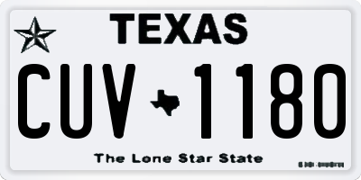 TX license plate CUV1180