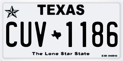 TX license plate CUV1186