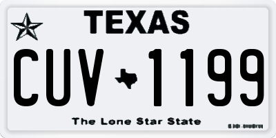 TX license plate CUV1199