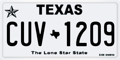 TX license plate CUV1209