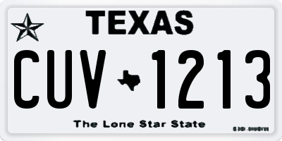TX license plate CUV1213