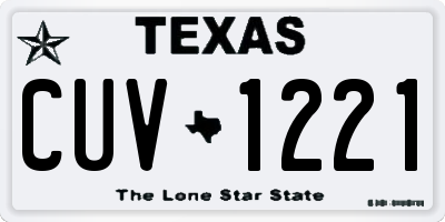 TX license plate CUV1221