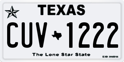 TX license plate CUV1222