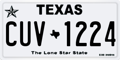 TX license plate CUV1224