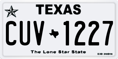 TX license plate CUV1227
