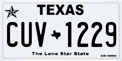 TX license plate CUV1229