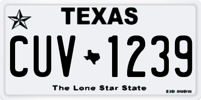 TX license plate CUV1239