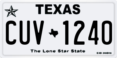 TX license plate CUV1240