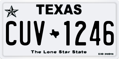 TX license plate CUV1246