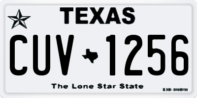 TX license plate CUV1256