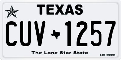 TX license plate CUV1257