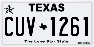 TX license plate CUV1261