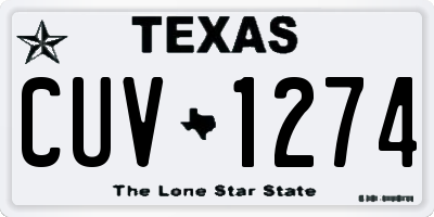 TX license plate CUV1274