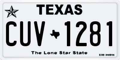 TX license plate CUV1281