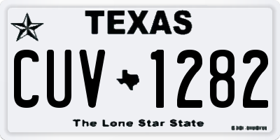 TX license plate CUV1282