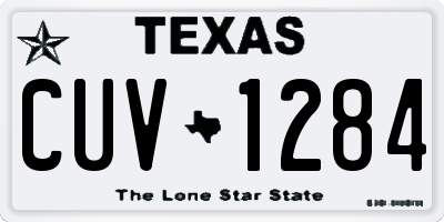TX license plate CUV1284