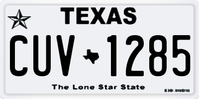 TX license plate CUV1285