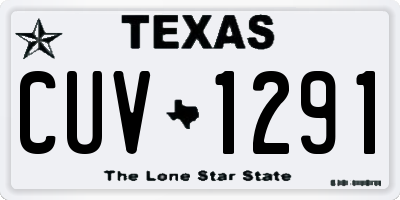 TX license plate CUV1291