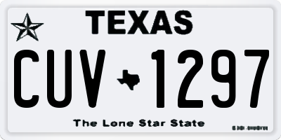 TX license plate CUV1297