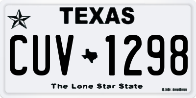 TX license plate CUV1298