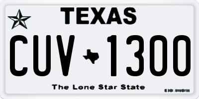 TX license plate CUV1300