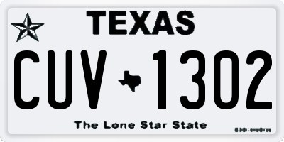TX license plate CUV1302
