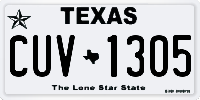 TX license plate CUV1305
