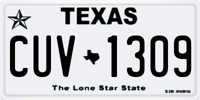 TX license plate CUV1309