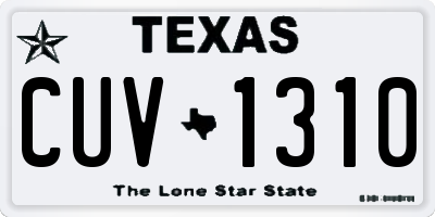 TX license plate CUV1310