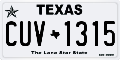 TX license plate CUV1315