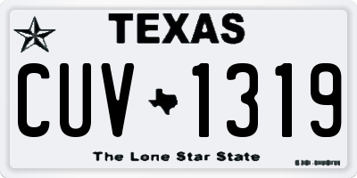 TX license plate CUV1319