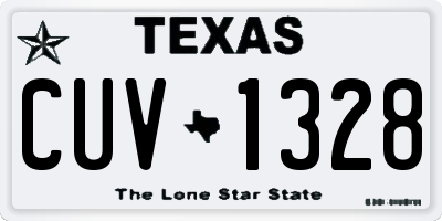 TX license plate CUV1328
