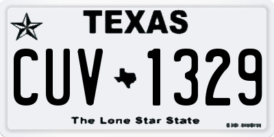 TX license plate CUV1329