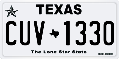 TX license plate CUV1330