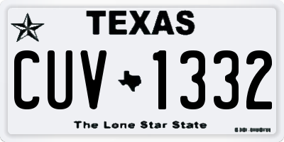 TX license plate CUV1332