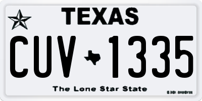 TX license plate CUV1335