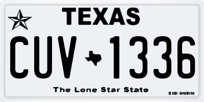 TX license plate CUV1336