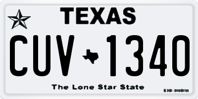 TX license plate CUV1340